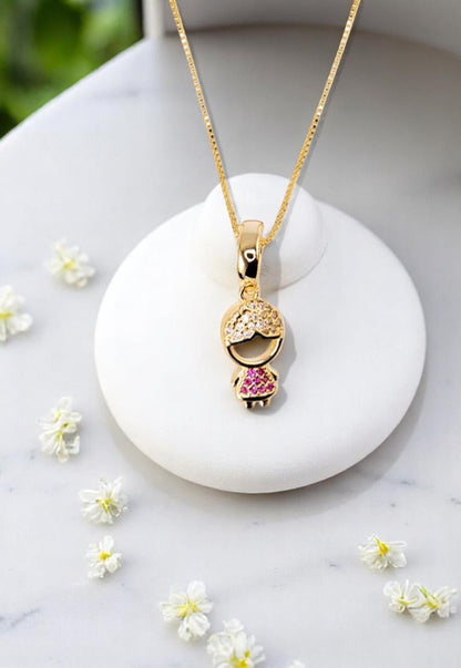 Collar Ignacia Gold Baño de Oro 24 k Microcircones