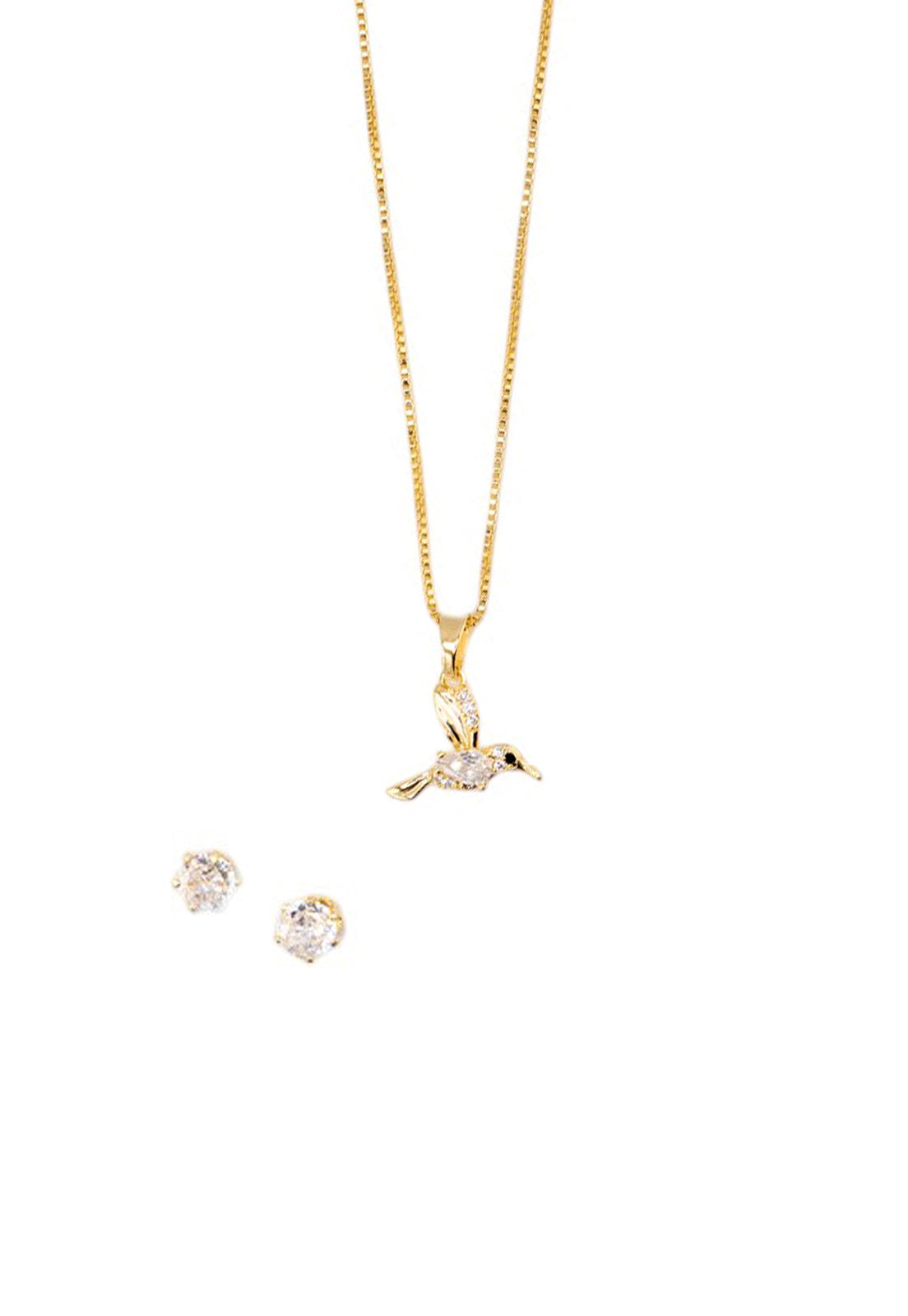 Conjunto Eternidad Gold Baño de Oro 24k Microcircon