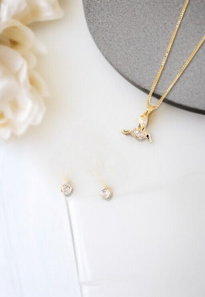 Conjunto Eternidad Gold Baño de Oro 24k Microcircon