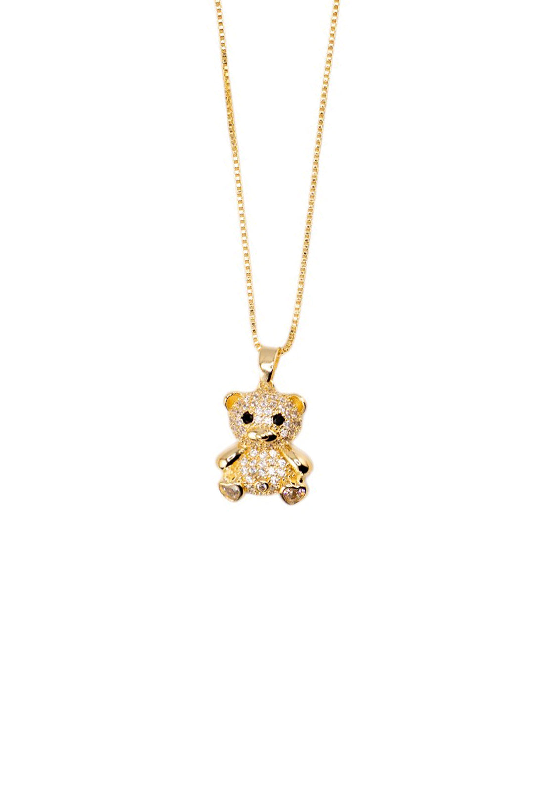 Collar Teddy Gold Baño de Oro 24k Microcircon