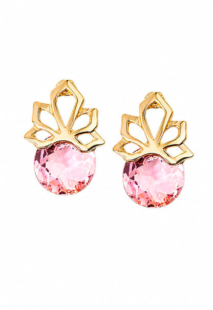 Aros Bali Gold 24K Cristal Swarovski® Light Rose