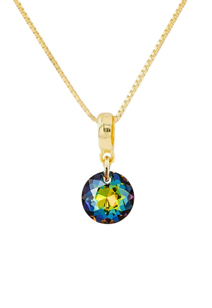 Collar Bali Gold 24k Cristal Genuino Vitral Medium