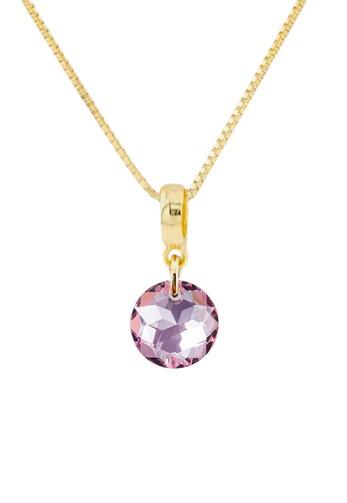 Collar Bali Gold 24k Cristal Genuino Light Rose