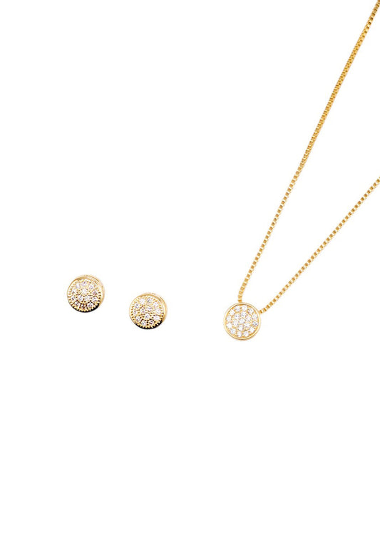 Conjunto Catarina Gold 24K Microcircones