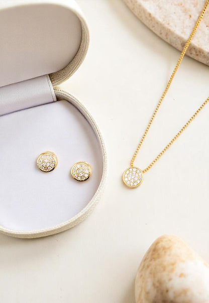 Conjunto Catarina Gold 24k Microcircones