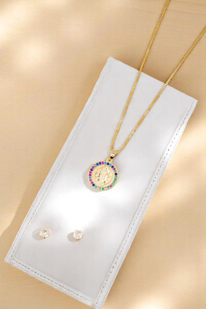 Conjunto San Benito Colores Gold 24K Microcircones
