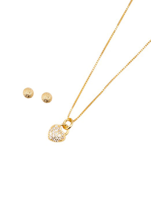 Conjunto Lila Gold Baño de Oro 24K Microcircon