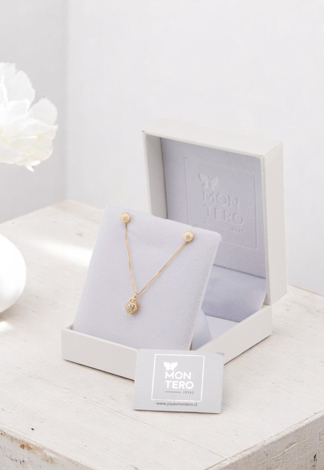 Conjunto Lila Gold Baño de Oro 24k Microcircon