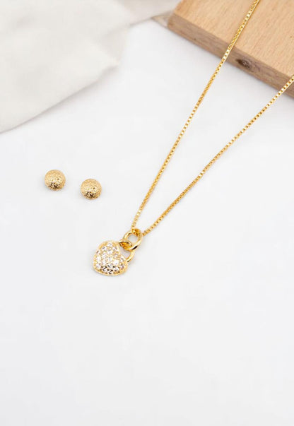 Conjunto Lila Gold Baño de Oro 24k Microcircon