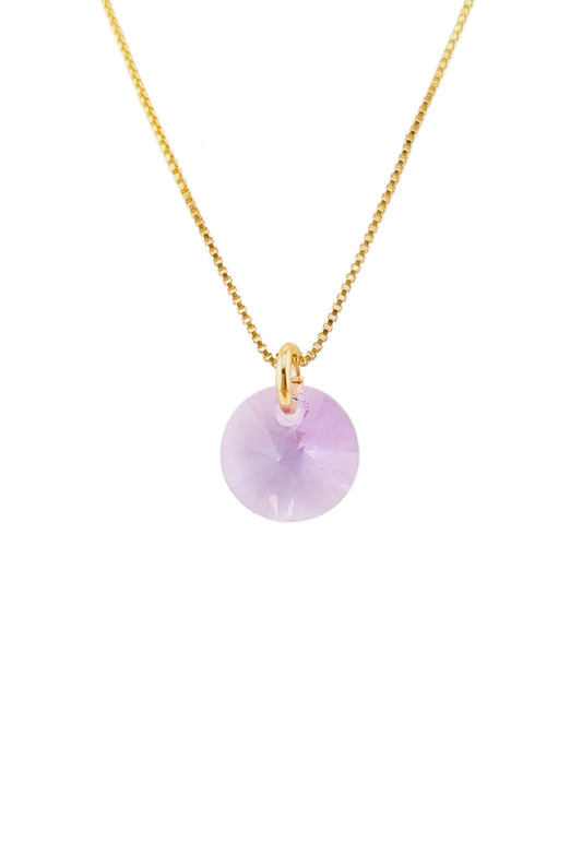 Collar Punto de Luz Gold 24K Cristal Swarovski® Violet