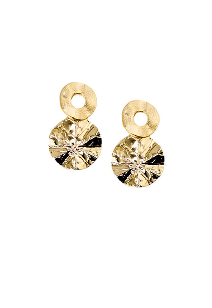 Aros Lilly Gold Baño de Oro 24k