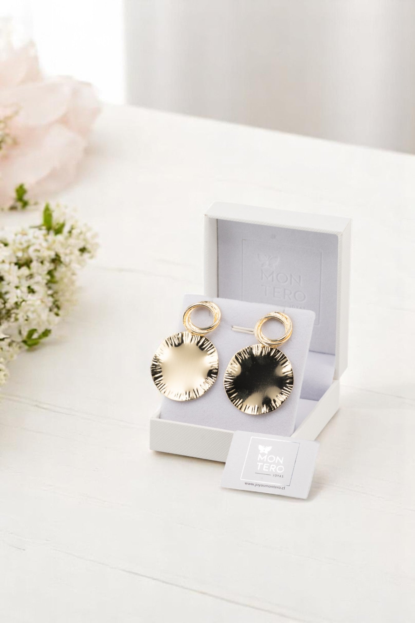 Aros Aria Gold Baño de Oro 24K