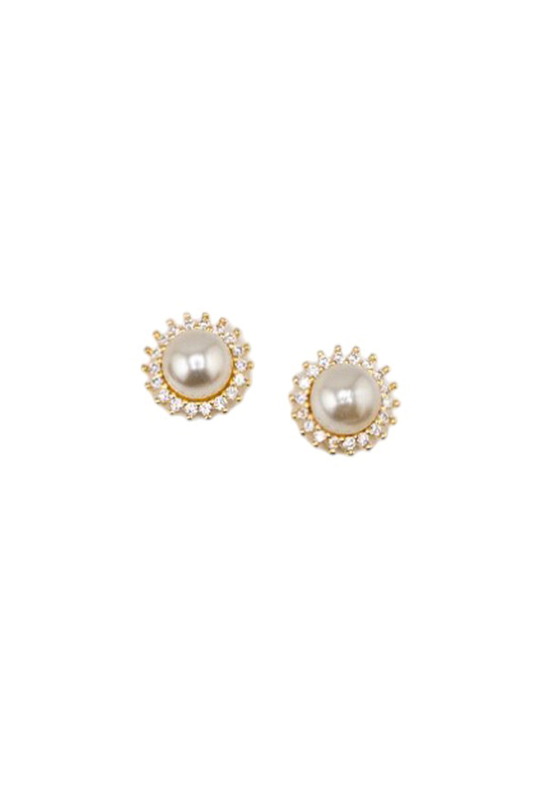 Aros Ava Gold 24k y Perlas Genuinas