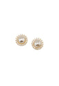 Aros Ava Gold 24k y Perlas Genuinas