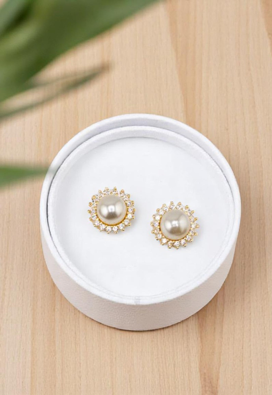 Aros Ava Gold 24k y Perlas Genuinas