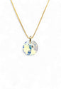 Collar Punto de Luz Gold 24k Cristal Genuino Aurora Boreal