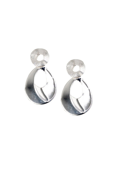 Aros Berna Baño Oro Blanco 24K