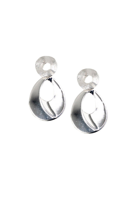 Aros Berna Baño Oro Blanco 24K