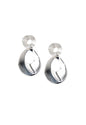 Aros Berna Baño Oro Blanco 24K