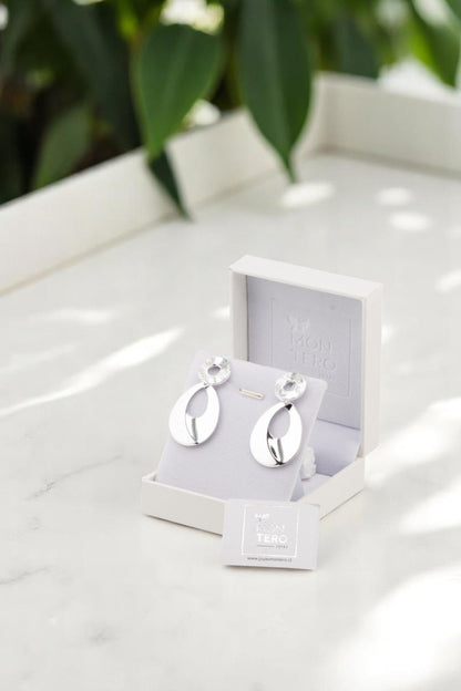 Aros Berna Baño Oro Blanco 24K