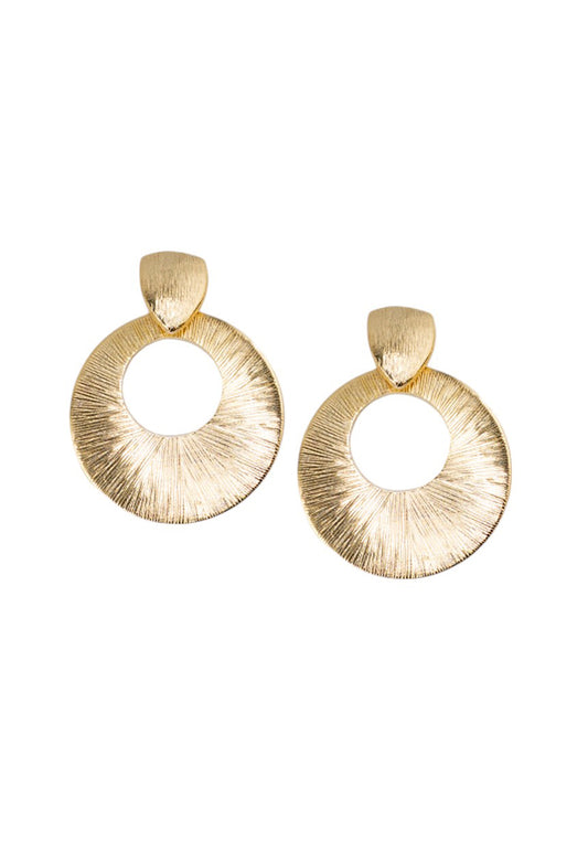 Aros Daria Gold Baño de Oro 24k