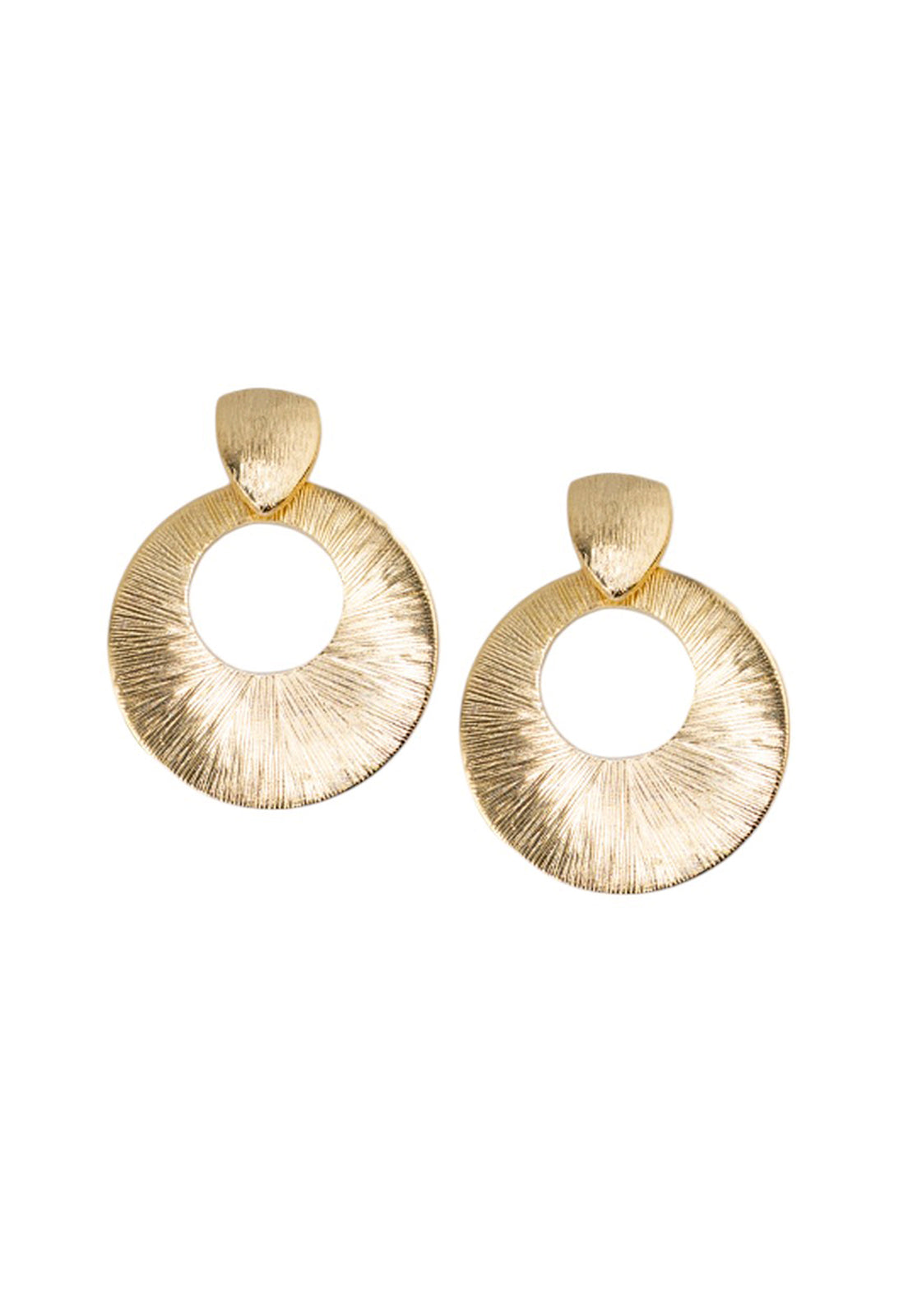 Aros Argolla Piedras Calipso Baño Oro