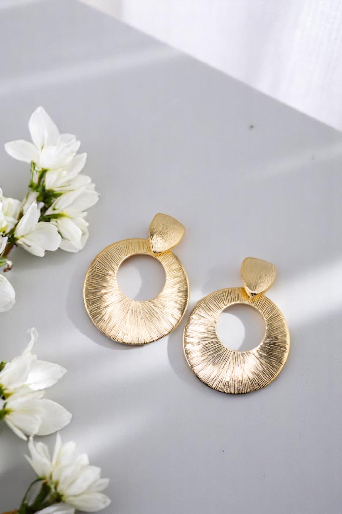 Aros Daria Gold Baño de Oro 24k