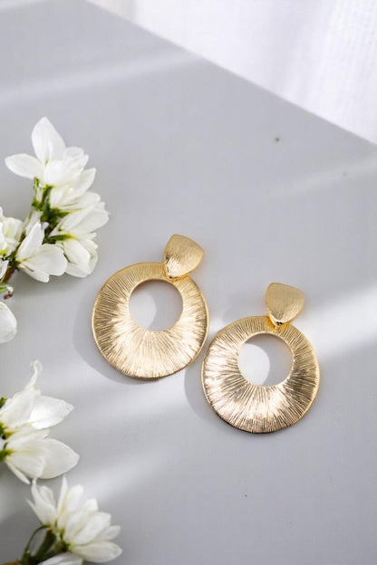 Aros Daria Gold Baño de Oro 24K