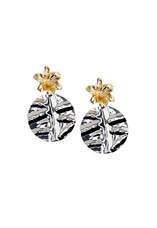 Aros Frida Baño Oro 24k