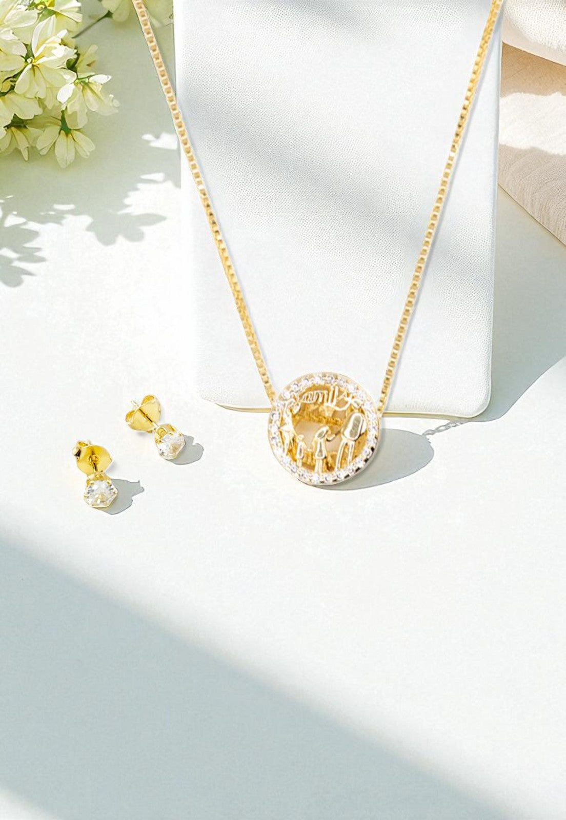 Conjunto Familia Gold Baño de Oro 24k