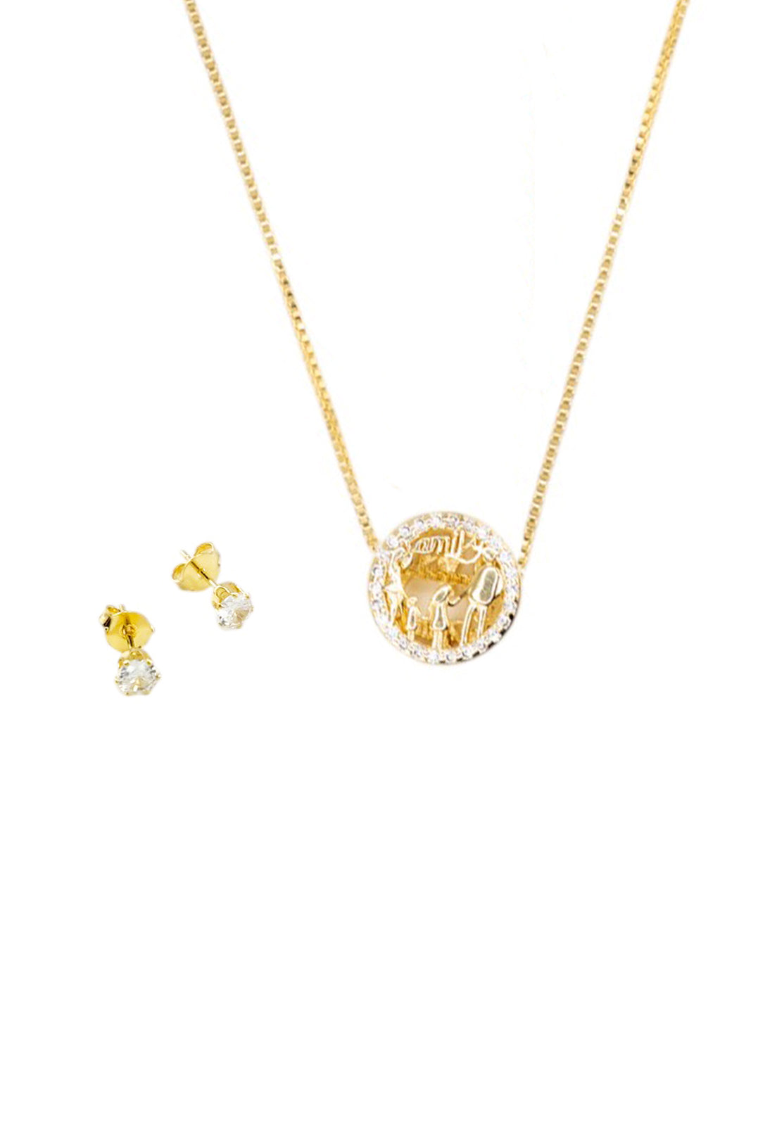 Conjunto Familia Gold Baño de Oro 24k