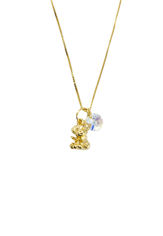 Collar Nico Gold 24k Cristal Swarovski®  Aurora Boreal