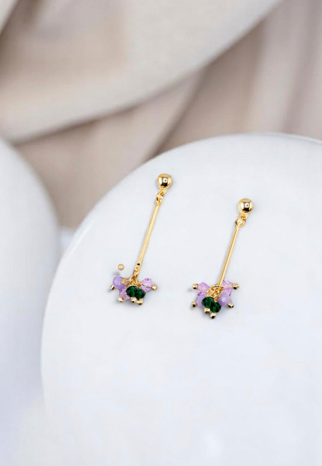 Aros Tessa Lila Gold 24K