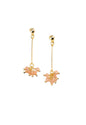 Aros Tessa Peach Gold 24K Piedras Naturales