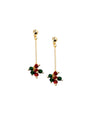 Aros Tessa Green Gold 24K Piedras Naturales