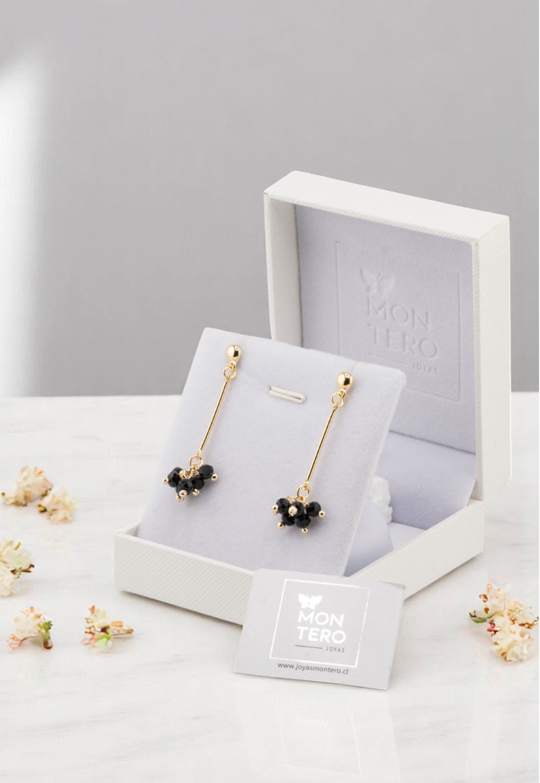 Aros Tessa Black Gold 24K