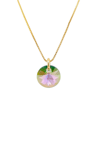 Collar Punto de Luz Gold 24k Cristal Genuino Paradise Shine