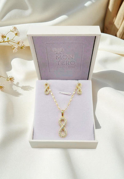 Conjunto Infinito Gold 24K Micro Circones