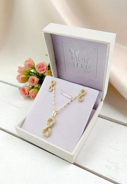Conjunto Infinito Gold 24K Micro Circones