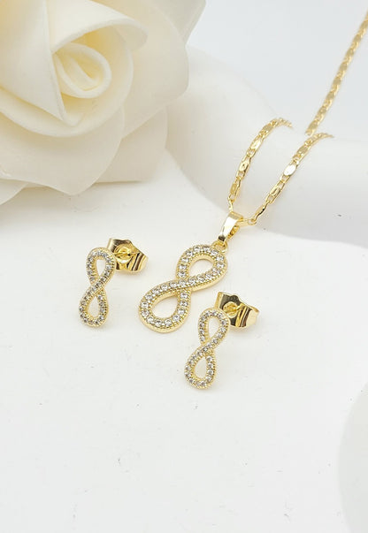 Conjunto Infinito Gold 24K Micro Circones