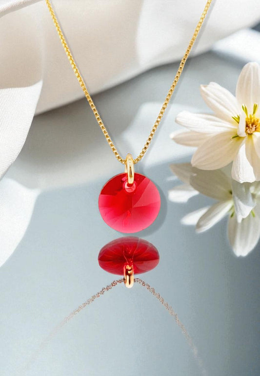Collar Punto de Luz Gold 24k Creado con cristales de Swarovski® Scarlet