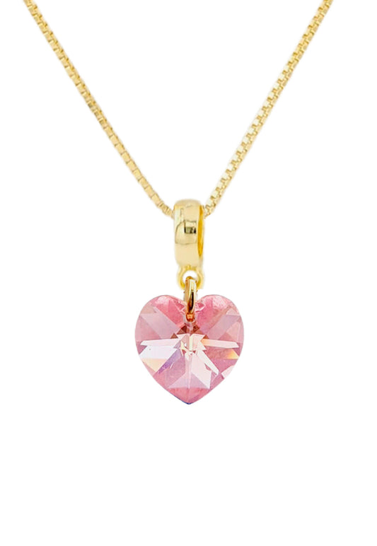 Collar Romance Gold 24K Cristal Swarovski® Light Rose