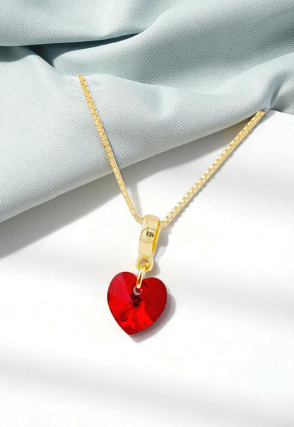 Collar Romance Gold 24K Cristal Genuino Siam Shimmer