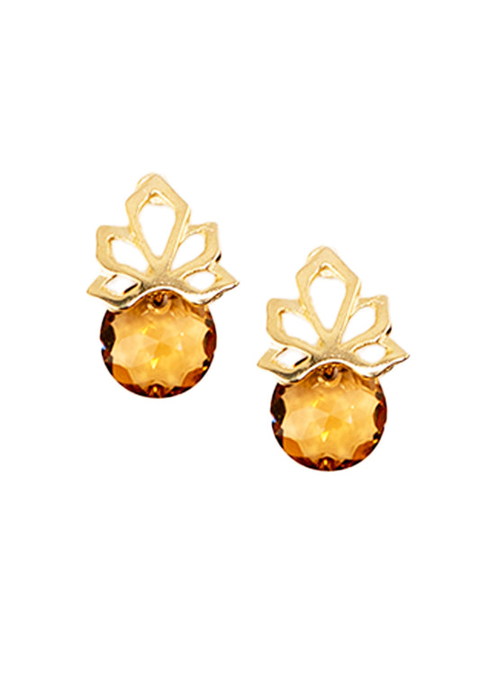 Aros Bali Gold 24K Cristal Swarovski® Golden Shadow