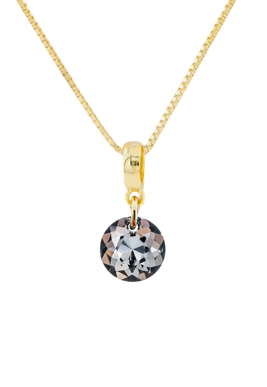 Collar Bali Gold 24K Cristal Genuino Silver Night