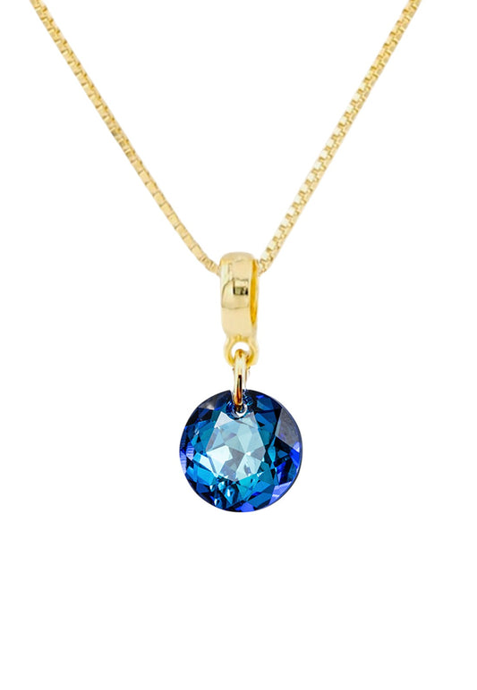 Collar Bali Gold 24K Cristal Swarovski® Bermuda Blue