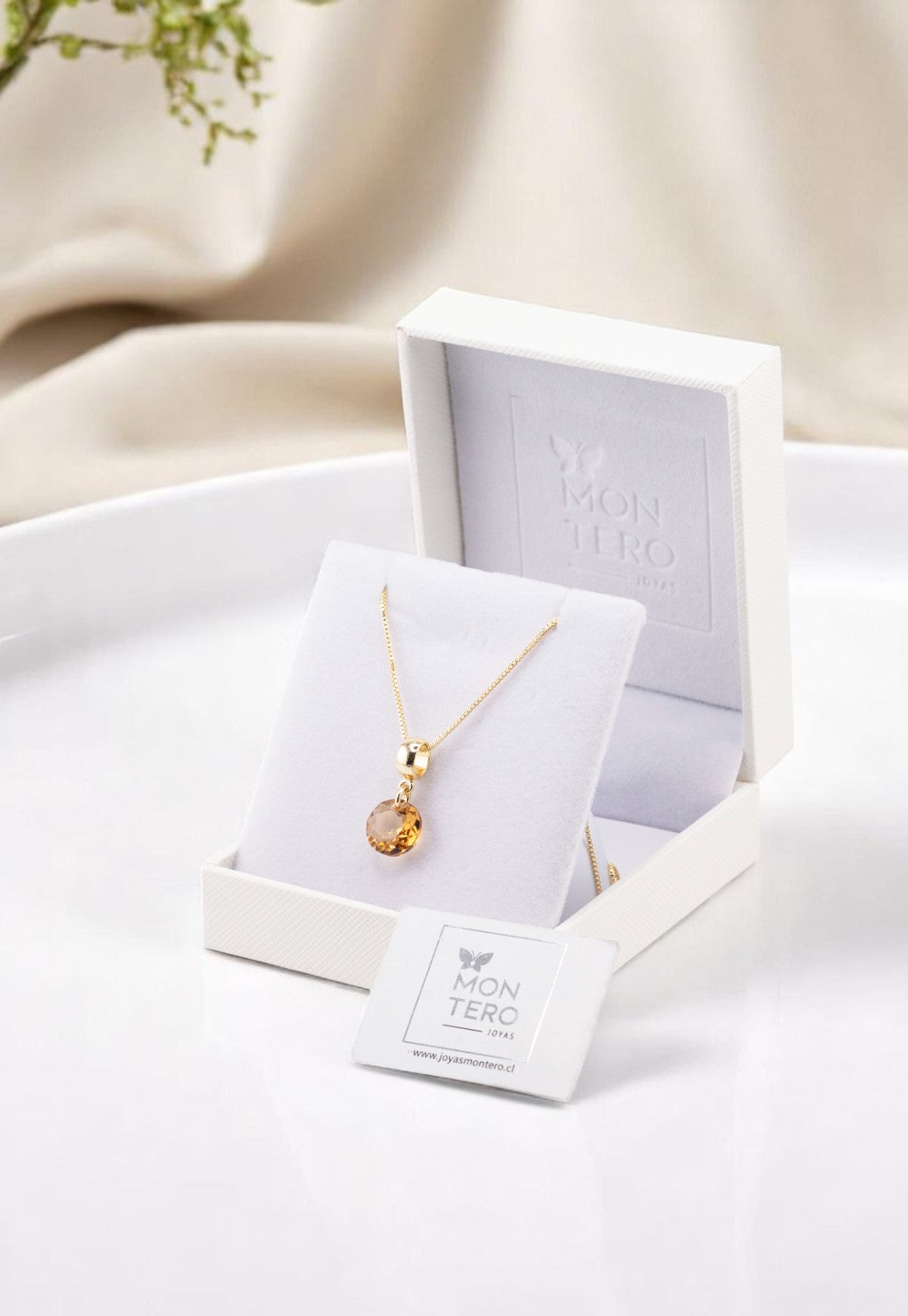 Collar Bali Gold 24K Cristal Genuino Golden Shadow