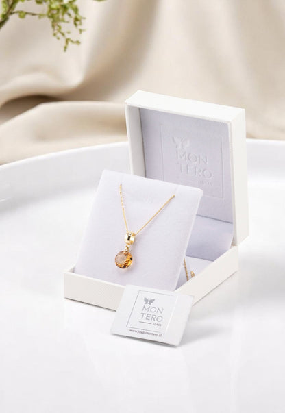 Collar Bali Gold 24K Cristal Genuino Golden Shadow