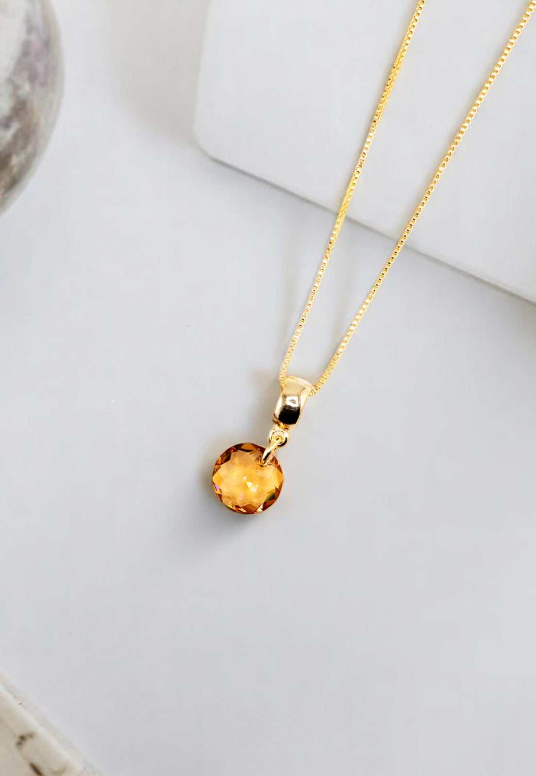 Collar Bali Gold 24K Cristal Genuino Golden Shadow