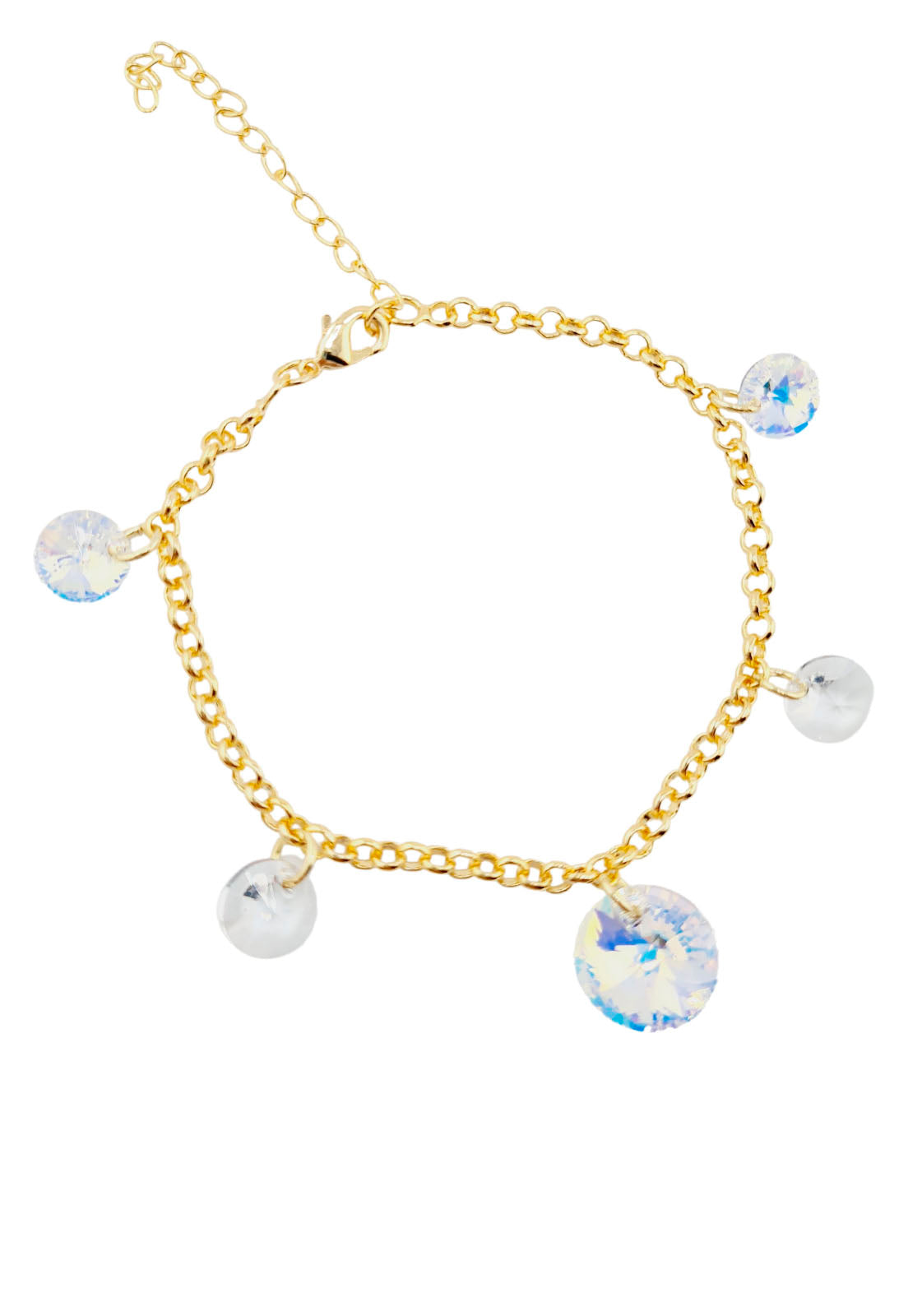 Pulsera Nepal Gold 24K Cristal Swarovski® Aurora Boreal